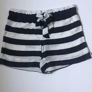 Loft • striped tie waist shorts